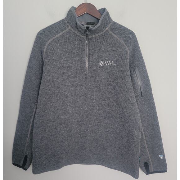 Kuhl Other - Kuhl 1/4 Zip ThermoKore Mens M Wool Blend Fleece Pullover Gray